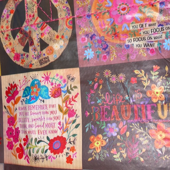3/$15 NEW boho inspirational reusable bag - Picture 6 of 7